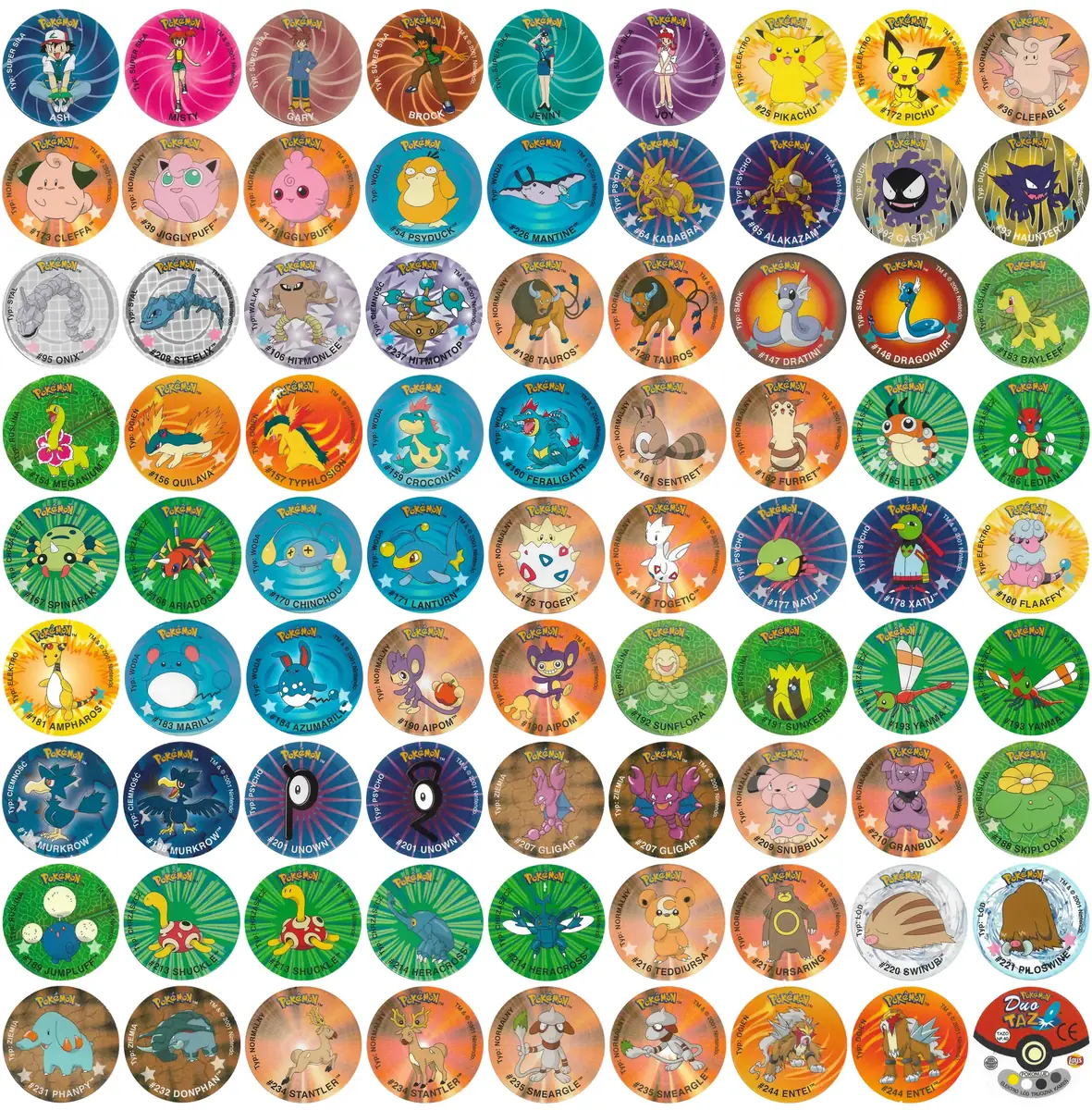 Pok&eacute;mon Duo Tazo Koleksiyonu
